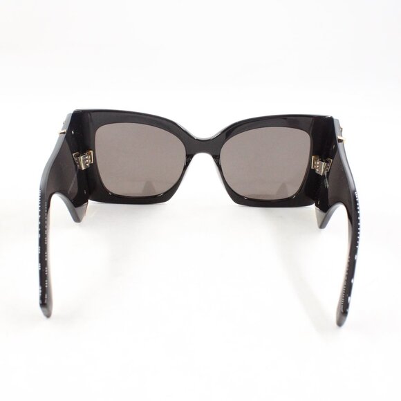 Pre-Owned Saint Laurent SLM119 Blaze Oversized Cat Eye Sunglasses in Black/Gold - Picture 4 of 12